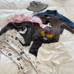 12-18 boys Kids Clothing Bundle with Disney Sweater and Jean jacket